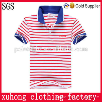Customized stripe polo t shirt factory